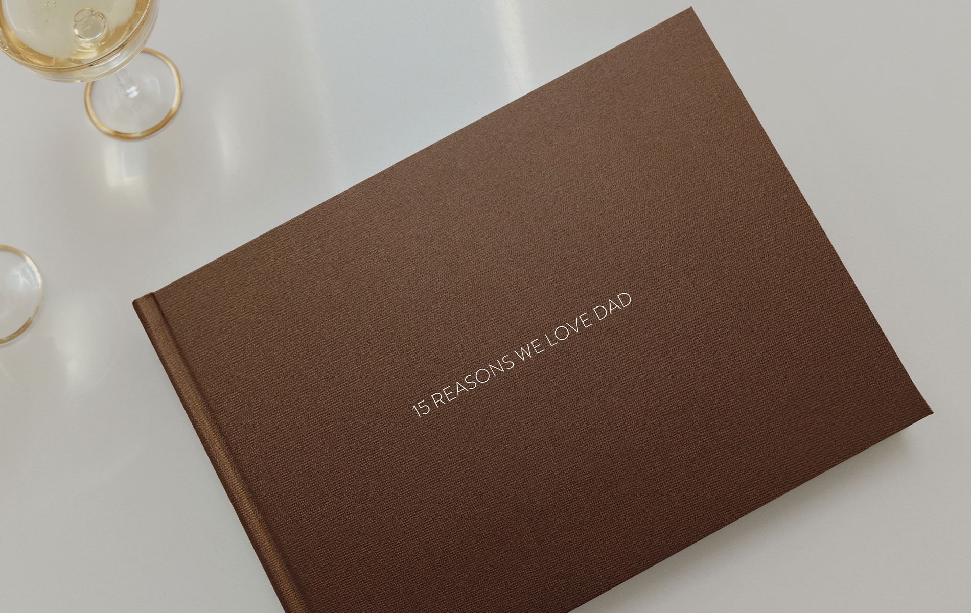 Large premium photo book of 15 reasons we love dad