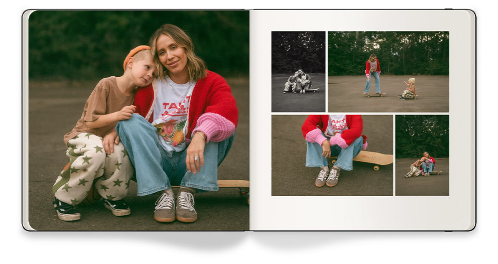 Square Moleskine Photo Book with family photos inside