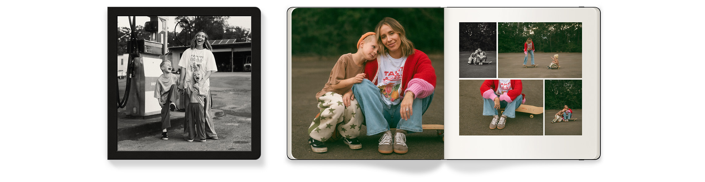 Square Moleskine Photo Book with family photos inside