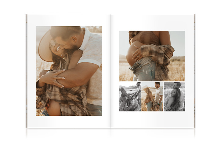 pregnancy photo shoot printed in a photo book
