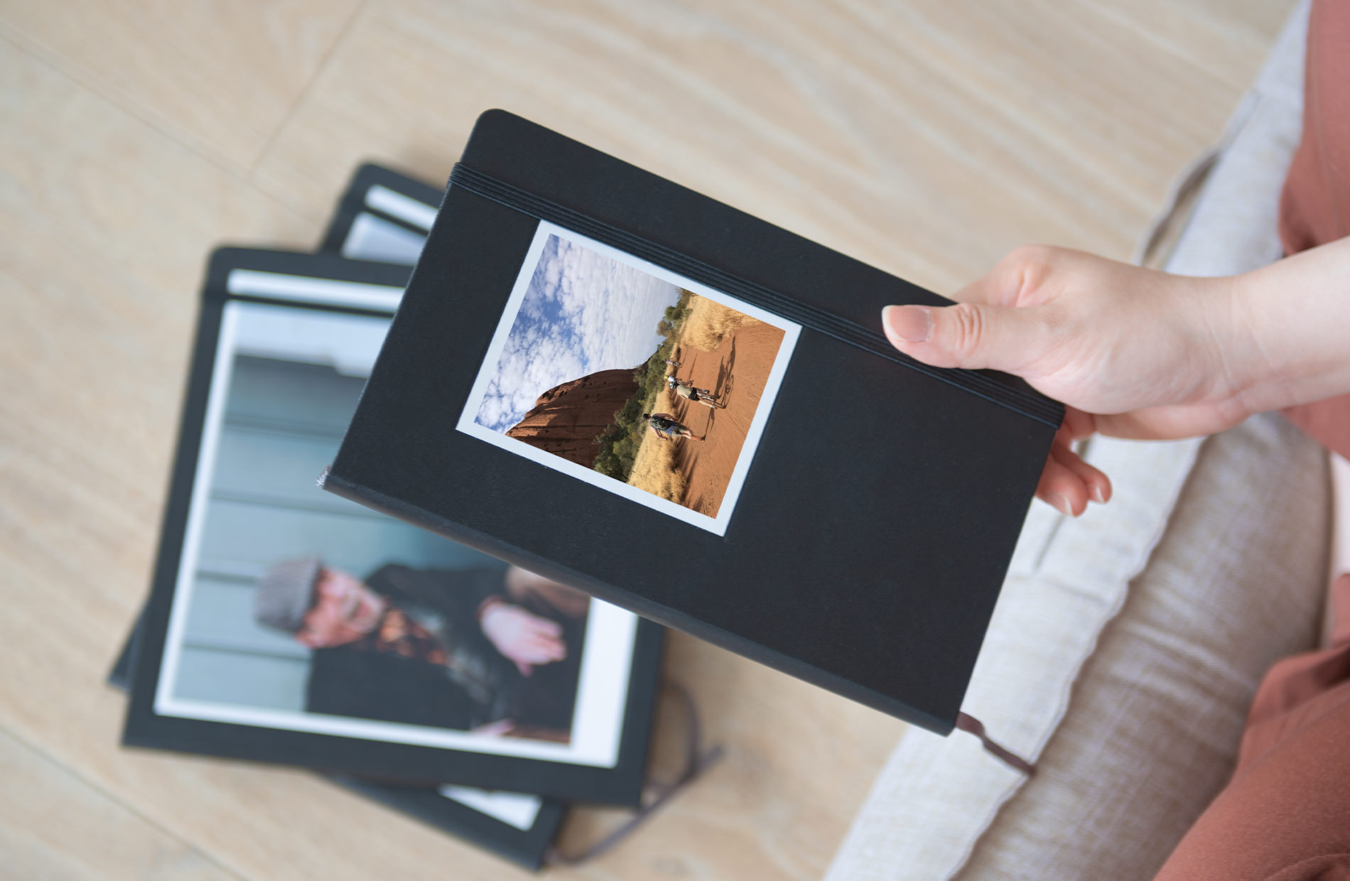 Moleskine leather photo book