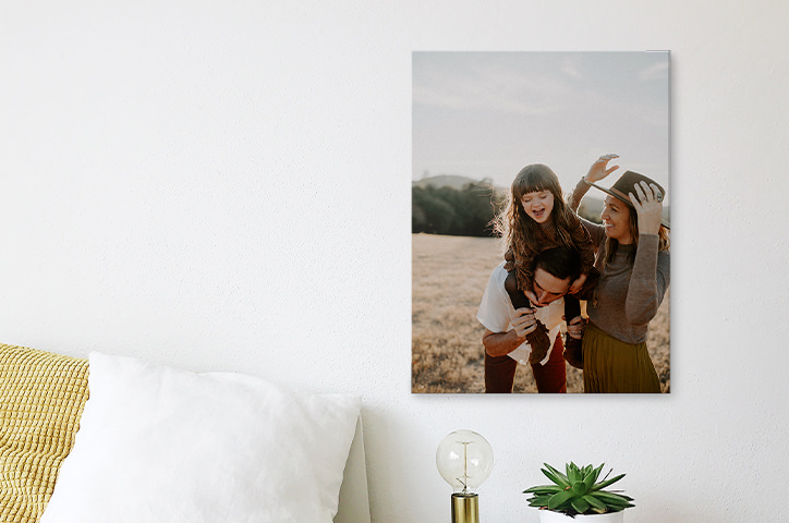 Canvas hanging in home