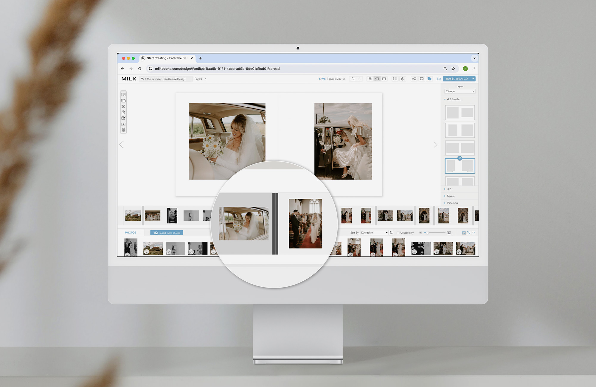Design Studio highlighting the image slicing tool