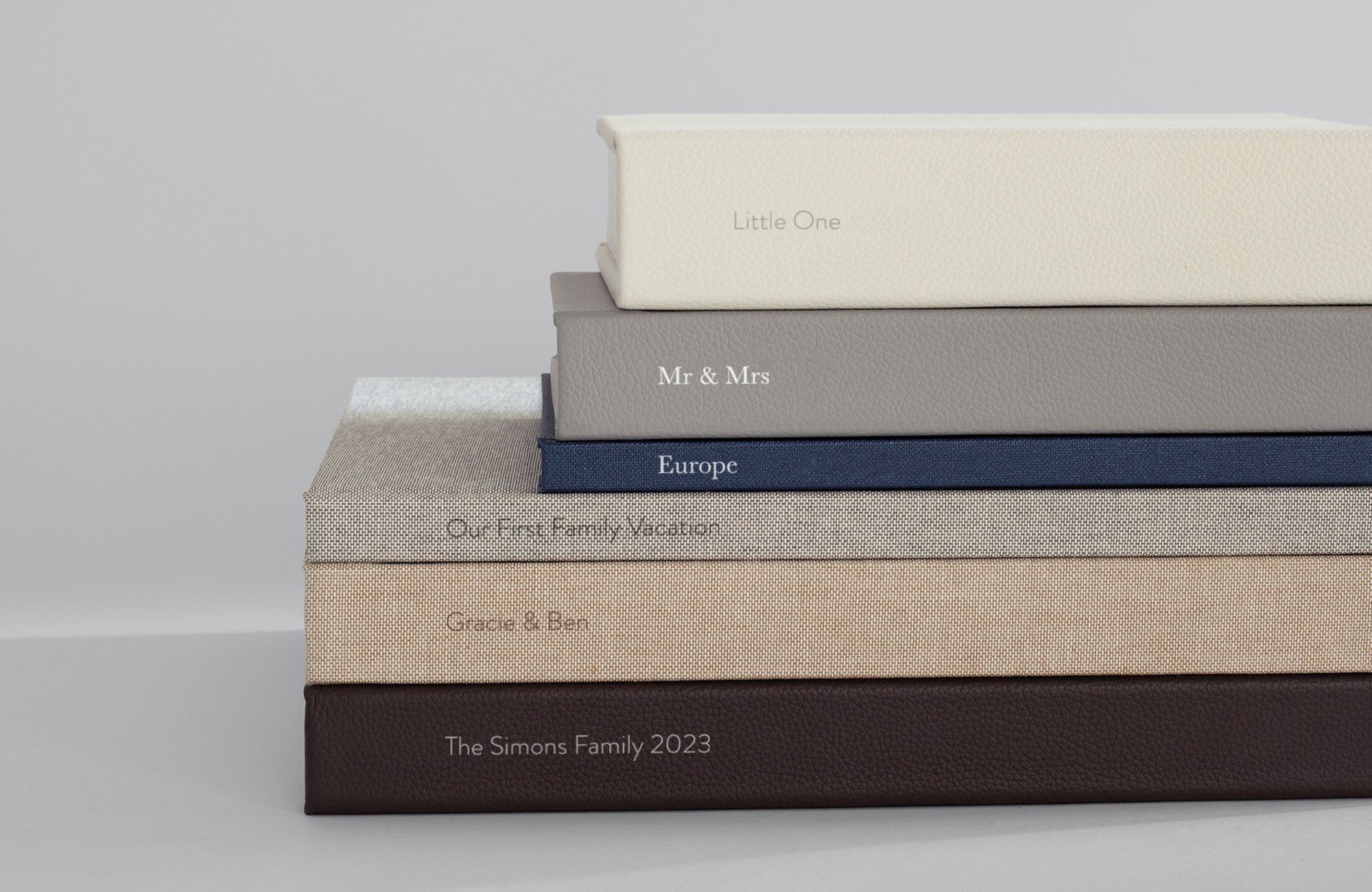 Stack of Photo Albums and Photo Books