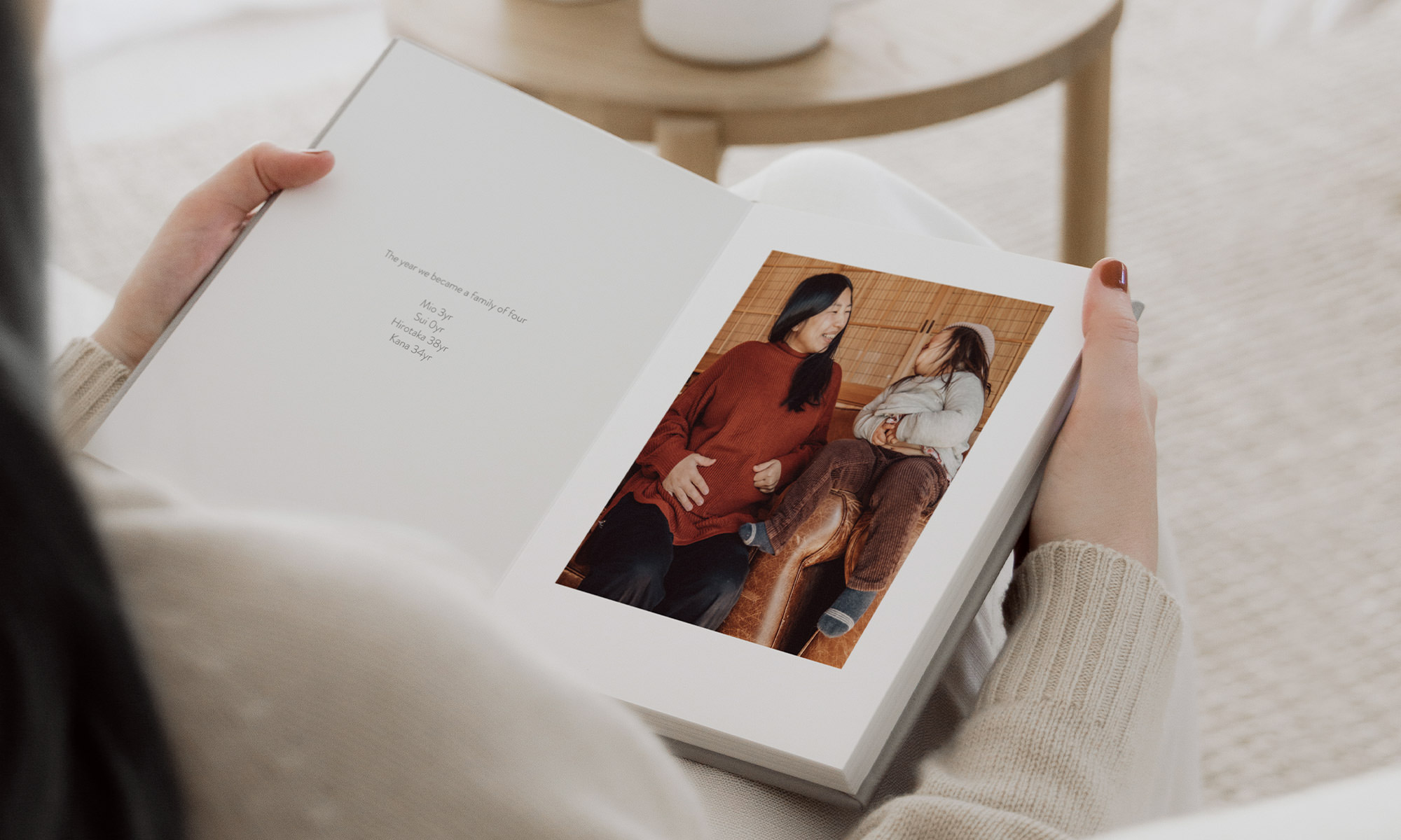 MILK premium photo book with family photos