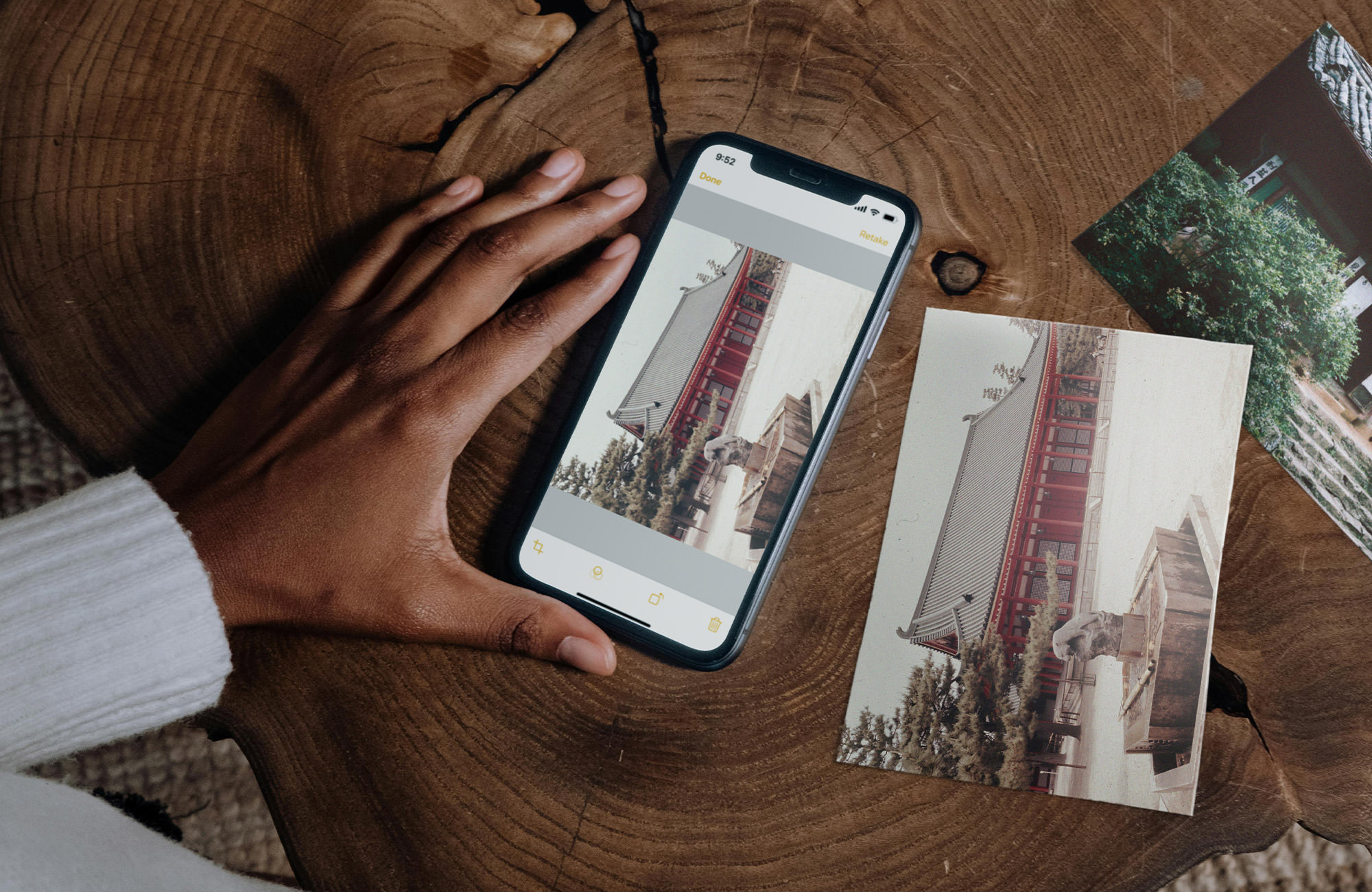 Phone scanning old photos