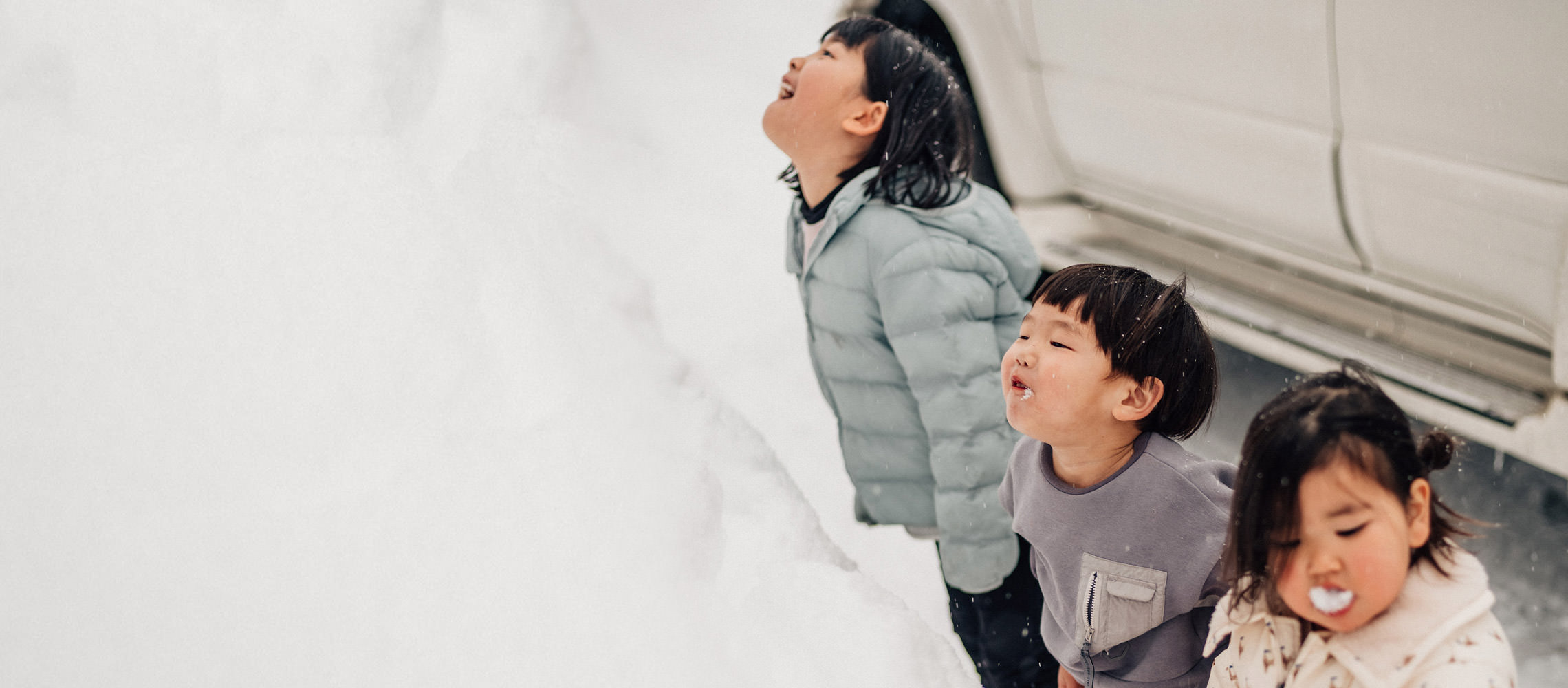 Children in the snow