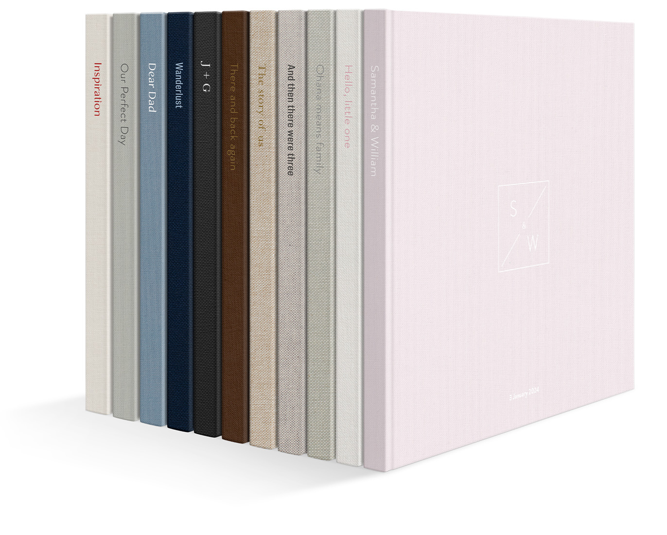 Cover fabrics of MILK photo books