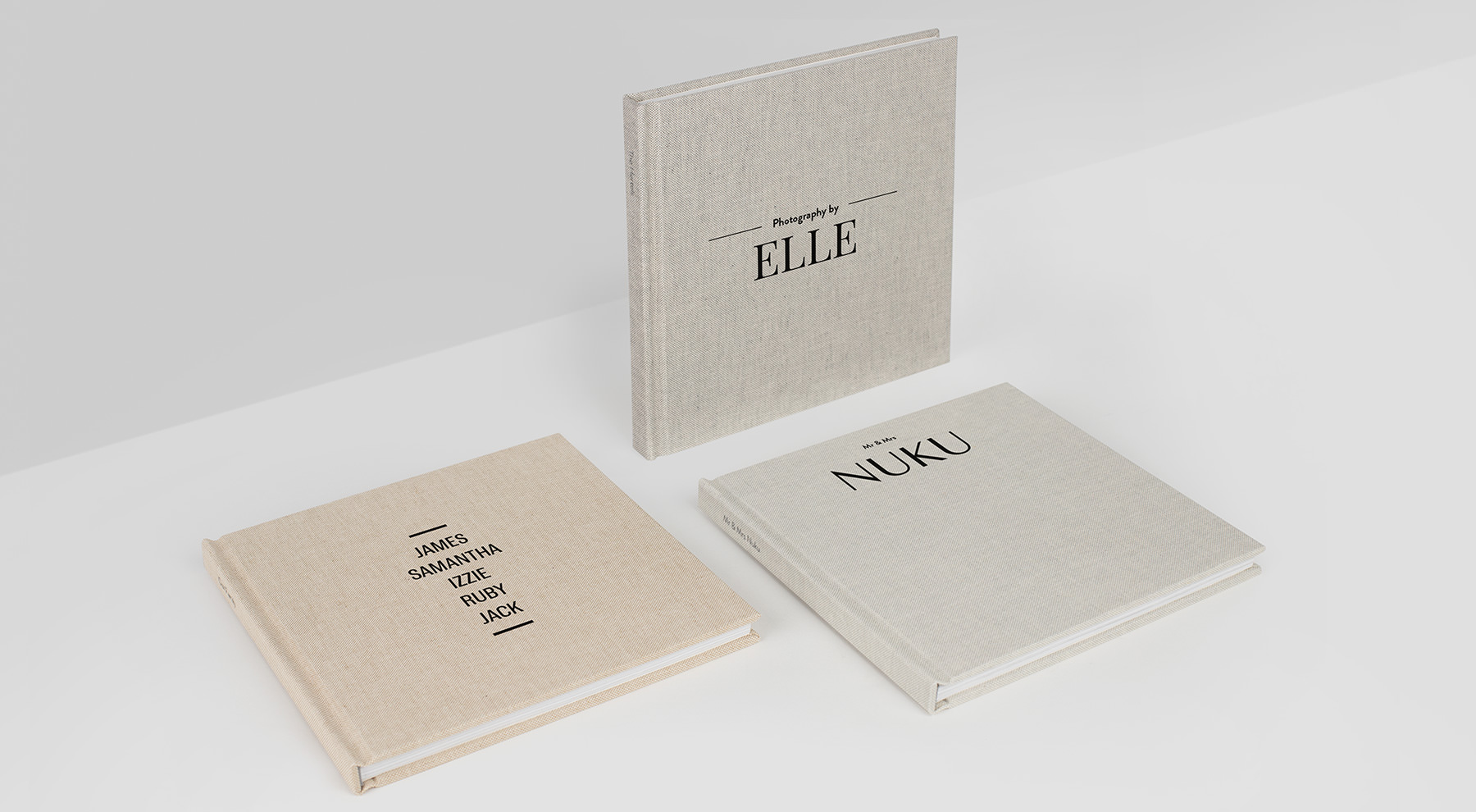 Three premium photo books