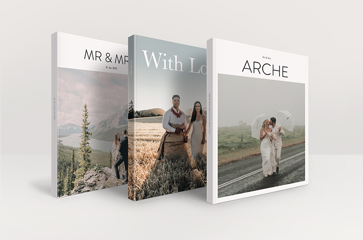 Three MILK Wedding Magazines stacked together displaying covers