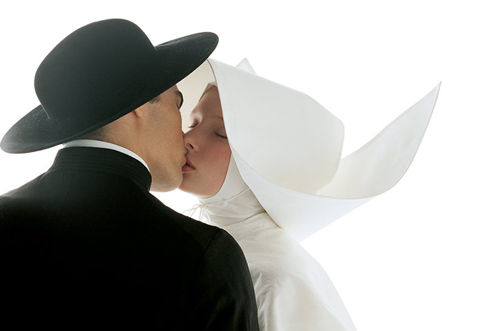 Man and woman kissing - For Benetton campaign, 1991.