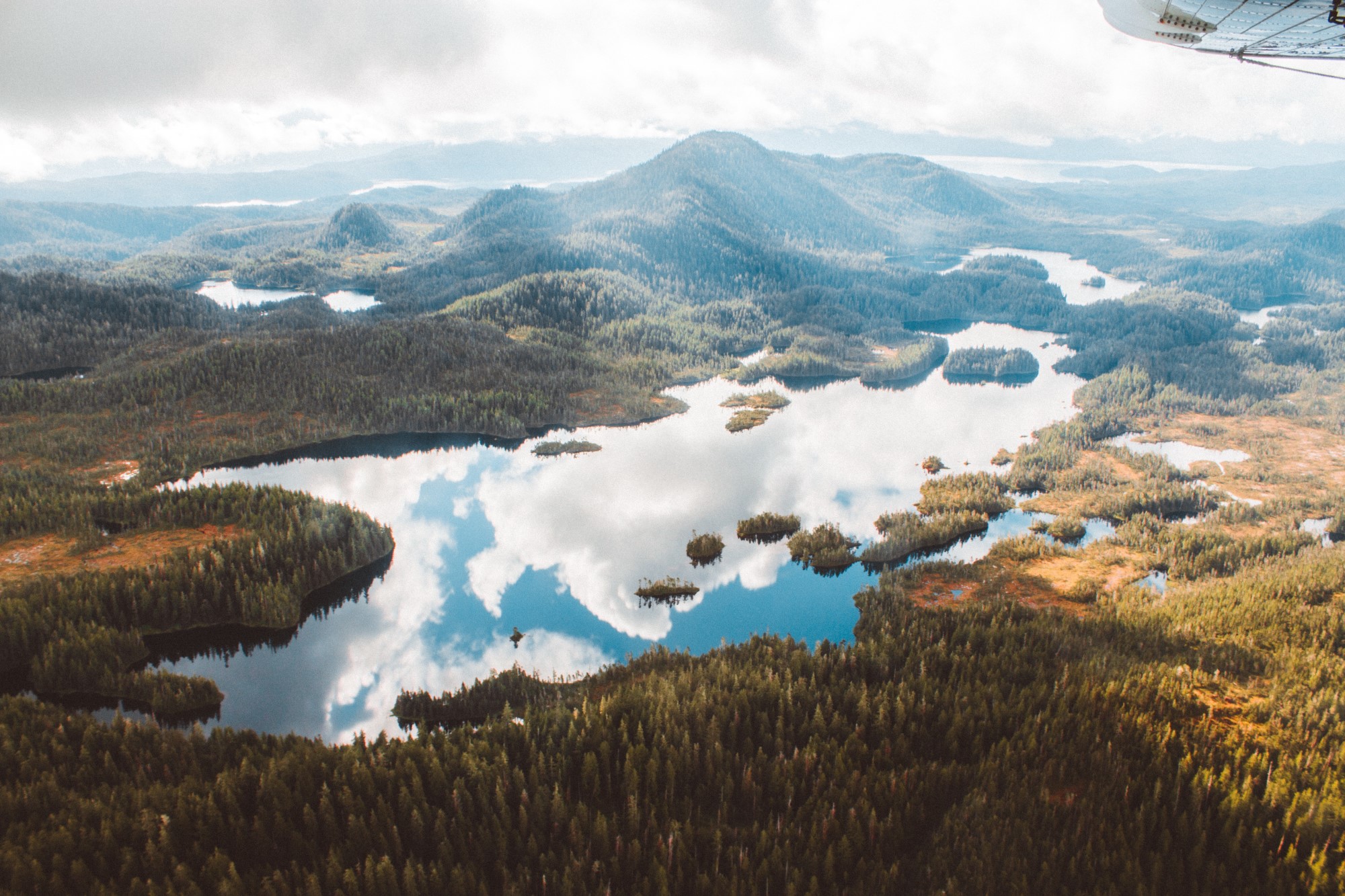 Sky reflected in Alaskan lake